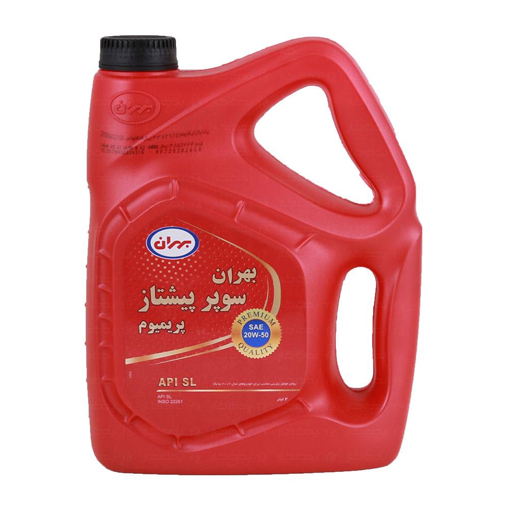روغن موتور بهران سوپر پیشتاز 20W50 SL - گالن 4 لیتری