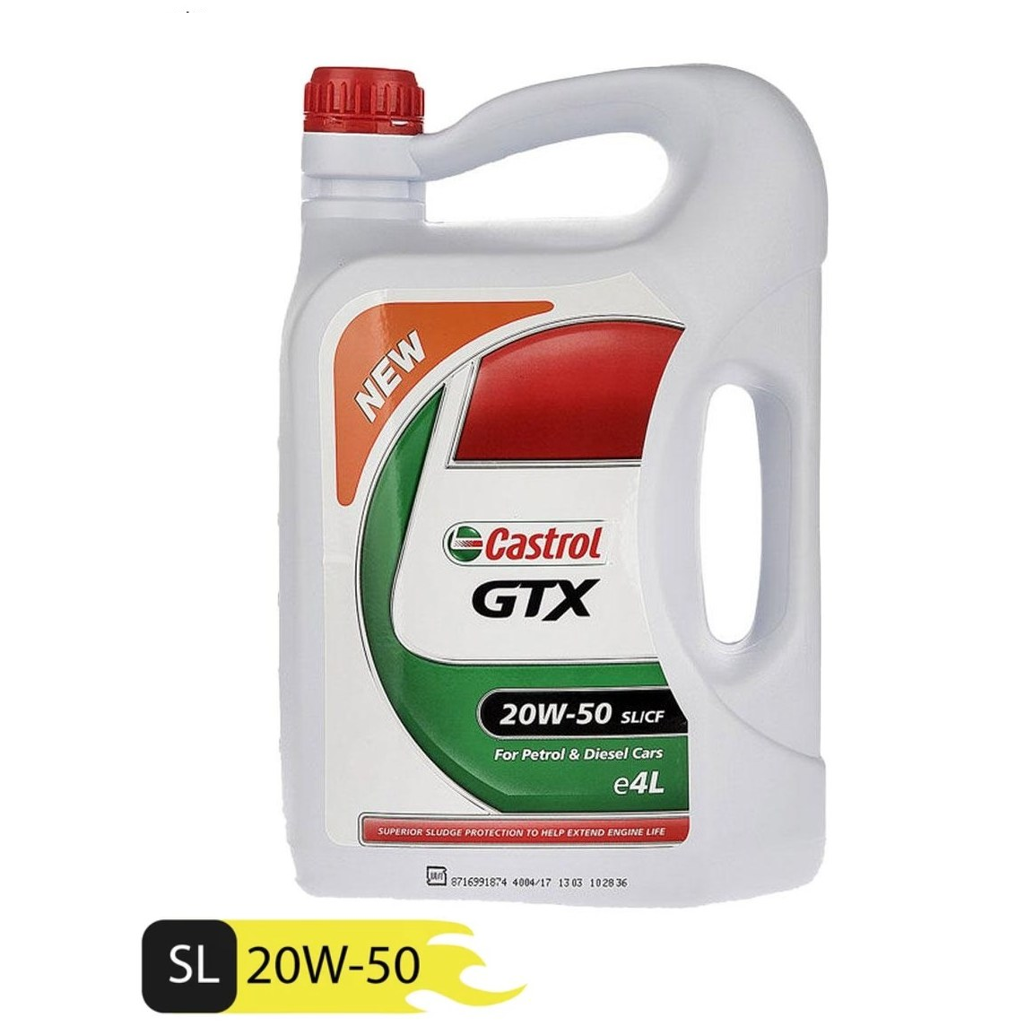 روغن موتور کاسترول  GTX 20W50 SL - گالن 4 لیتری